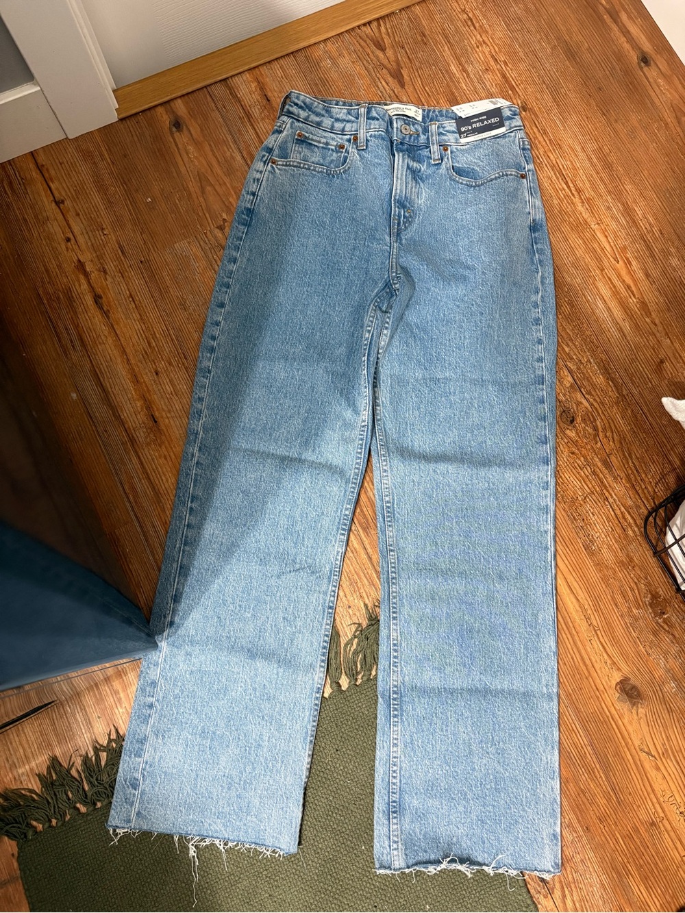 Abercrombie & Fitch Light Blue Wide Leg Jeans
